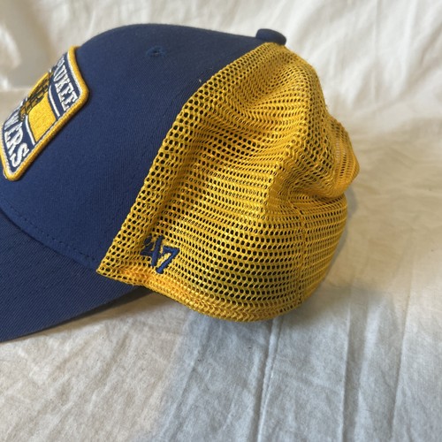 '47 Brand Milwaukee Brewers Patch Adjustable Hat Snapback Blue Youth Baseball - Picture 18 of 19