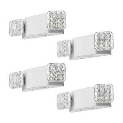 Uimoso 4 Pack Emergency LED Lights with Battery Backup for Commercial Use