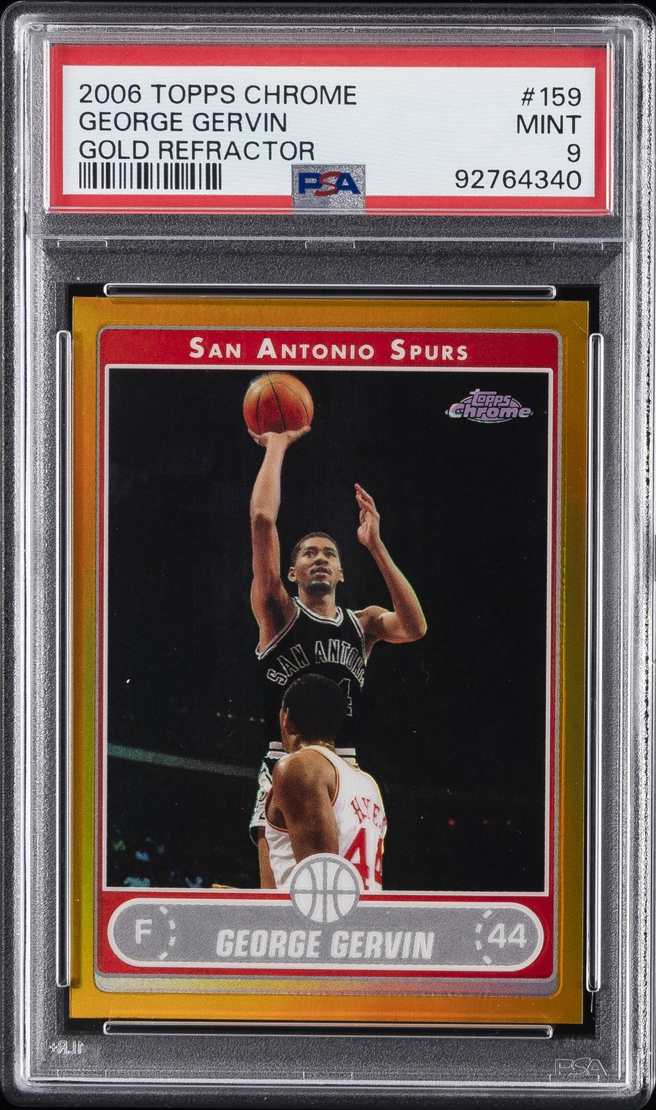 2006 TOPPS CHROME GOLD REFRACTOR #159 GEORGE GERVIN 9/25 PSA 9
