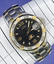 Guess Waterpro Pacific Life Whale Logo LG66036G Mens Two Tone Quartz Watch #2.17