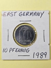 COINS - EAST GERMANY - 10 PFENNIG 1989