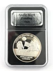 Danbury Mint Apollo Moon Landing Commemorative .999 Silver Coin 1 ozt