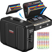 Fireproof Document Box, Hard Case Fireproof Document Organizer with Lock, Water