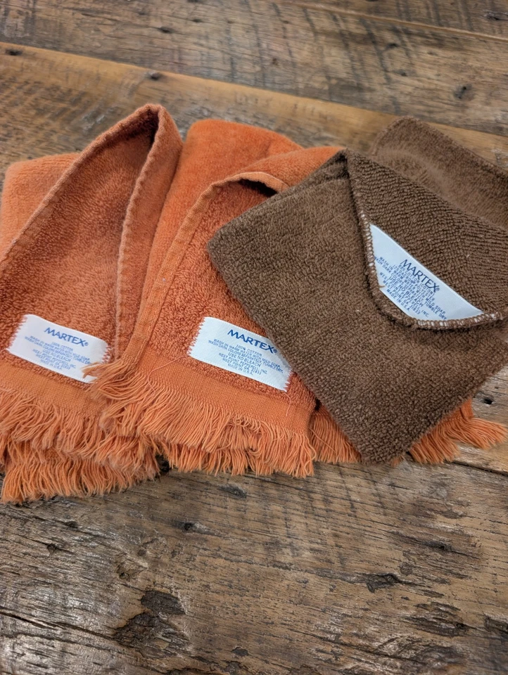 Juego de 5 toallas de baño vintage años 70 Martex Zodiac Owl paño de rizo Foto 4 de 4