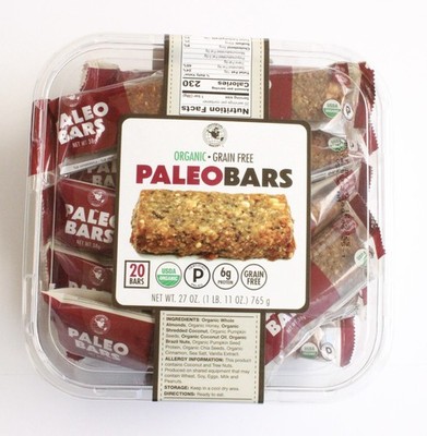 Healthy Paleo Bars-20 ct Bulk Pack-Organic, Dairy-free, Grain-free, Exp.11.10.26