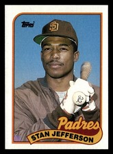 Stan Jefferson 1989 Topps #689c Pink bottom left corner Padres Baseball *144A