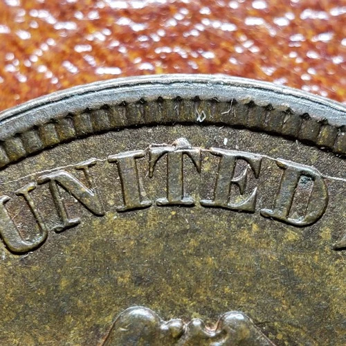 1892 1c Indian Head Small Cent - Retained Cud Die Break - Luster - UNC - Z5922