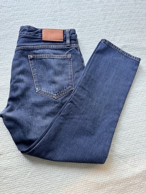  Deus Ex Machina Men s Jeans 36x32 Blue Straight Fit Button Fly Denim 