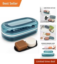 Portable Shampoo Bar Holder  Soap Case with Removable Drain Tray - Clear Design