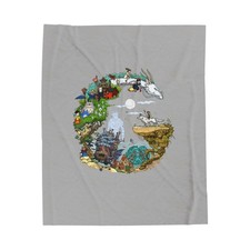 Ghibli Blanket Plush Velveteen Throw