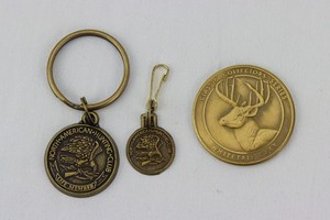 North American Keychain & Zipperpull and NRA Collector Medallion LOT OF 3