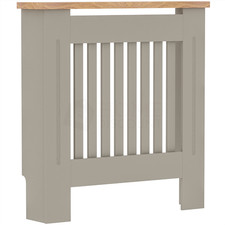 Vida Designs Wooden Radiator Cover Slat Grill Shelf Grey White Furniture