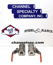 3/4" 3600 Quadrant 316 Stainless Steel Threaded Ball Valve: Lot of 2 