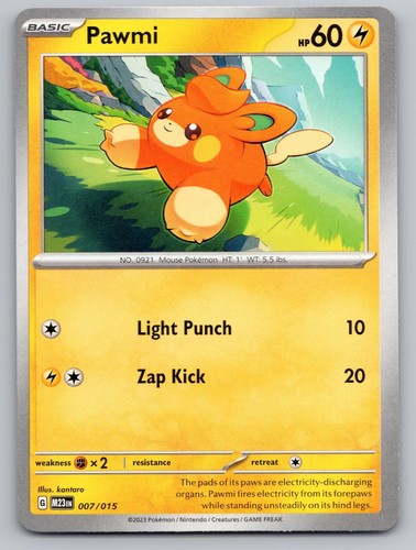 Pawmi 007/015 Promo McDonald's Collection 2023 Pokemon Near Mint