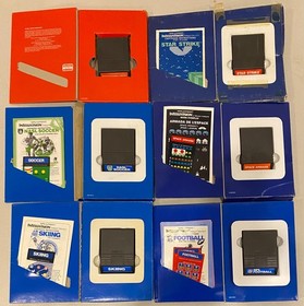 1980s MATTEL INTELLIVISION LOT OF 25 VIDEO GAMES W BOX SOME COMPLETE SPARTANS +