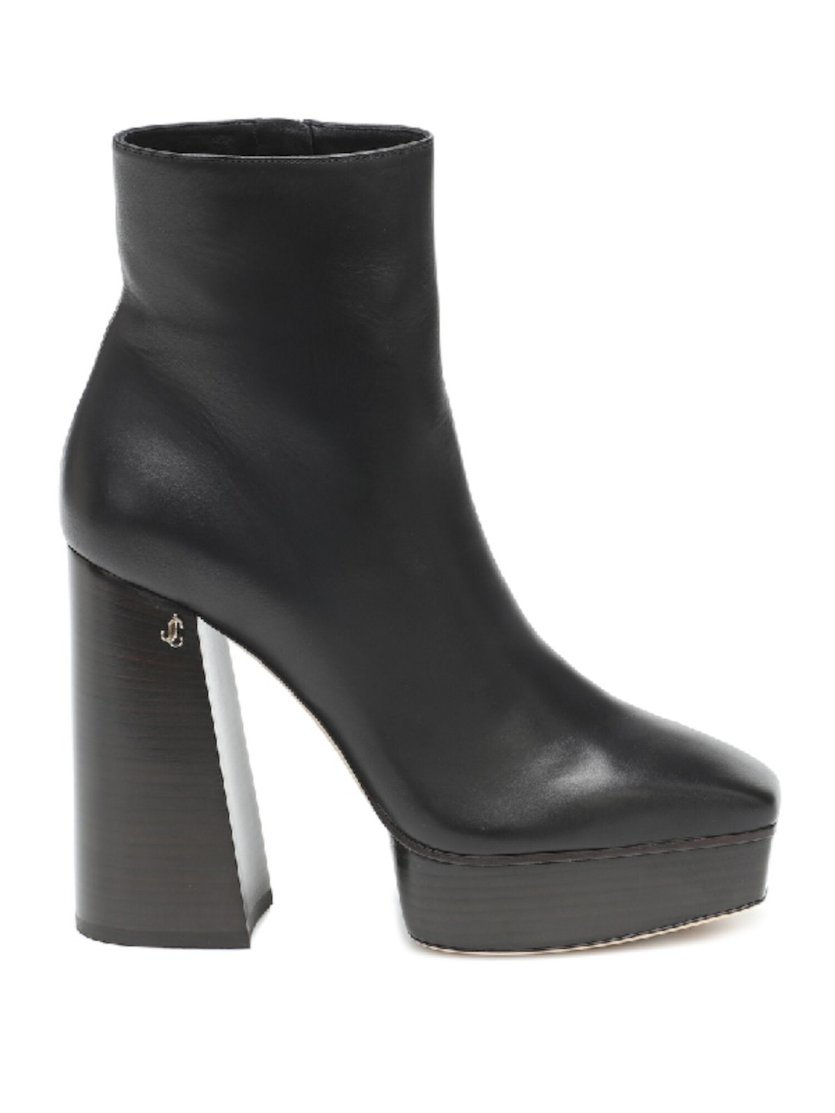 JIMMY CHOO Womens Black 1 Platform Bryn Square Toe Leather Booties 40 48590₽