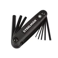 Steelman 8 Key Folding Hex Key Allen Wrench Set, Metric MM 41930
