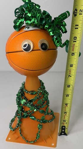 Basketball Trophy Prize Orange Cone Green Ribbon Eyes Handmade Silly Gag Gift - Picture 6 of 6
