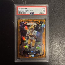 2023 Panini Prizm - Rookies Dontayvion Wicks #333 Orange Ice Prizm (RC)