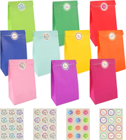 20 StüCk PapiertüTen, Mit 48 StüCk Runden Aufklebern, 10 Farben GeschenktüTen Au