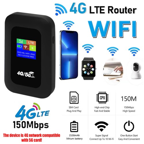 4G 5G LTE Tragbare Mobiler Wireless WLAN WiFi Router Hotspot Modem SIM Karte - Bild 11 von 14