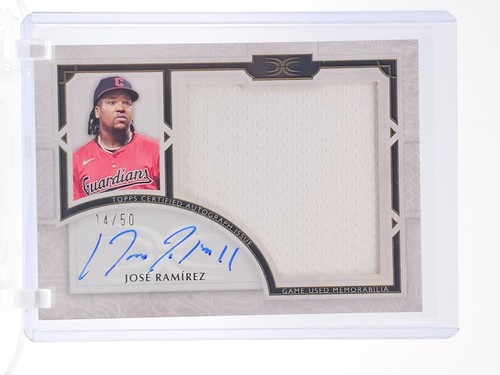 JOSÉ RAMÍREZ 2025 TOPPS DEFINITIVE COLLECTION CARD AUTO PATCH /50 Q6821
