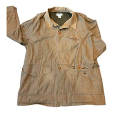 Vintage Banana Republic Jacket Mens Large Khaki Pockets Safari Field Chore Coat