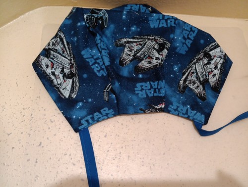 Star Wars Ships Blue Men's Skull/Chemo Surgical Scrub Hat/Cap Handmade - Picture 6 of 7