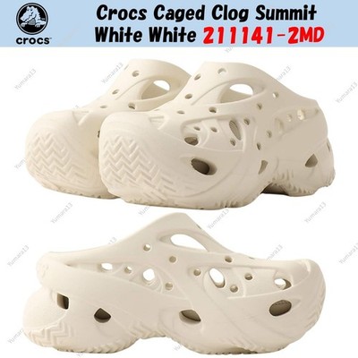 Crocs Caged Clog Summit White White 211141-2MD Unisex Size