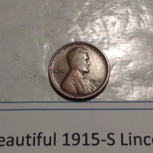 Lot #108 1 Beautiful 1915-S Lincoln Wheat VG-F  Full Date-Letters See Pictures