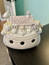 Vintage Enesco Ceramic Noah's Ark Animal Plug-In Night Light Multicolor