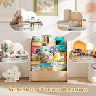 4-Tier Front Facing Kids Bookshelf - Wooden Organizer for Bedroom & Playroom