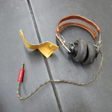 WWII US Army Air Corps Signal Corps HS33 head set by Western Ele NICE+ (A23)