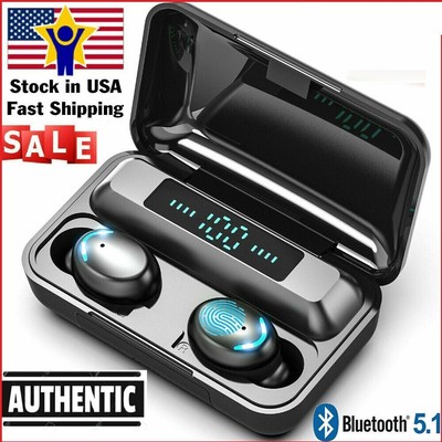TWS Earbuds Bluetooth Noise Canceling Wireless Earphone IPX7 Waterproof Sports