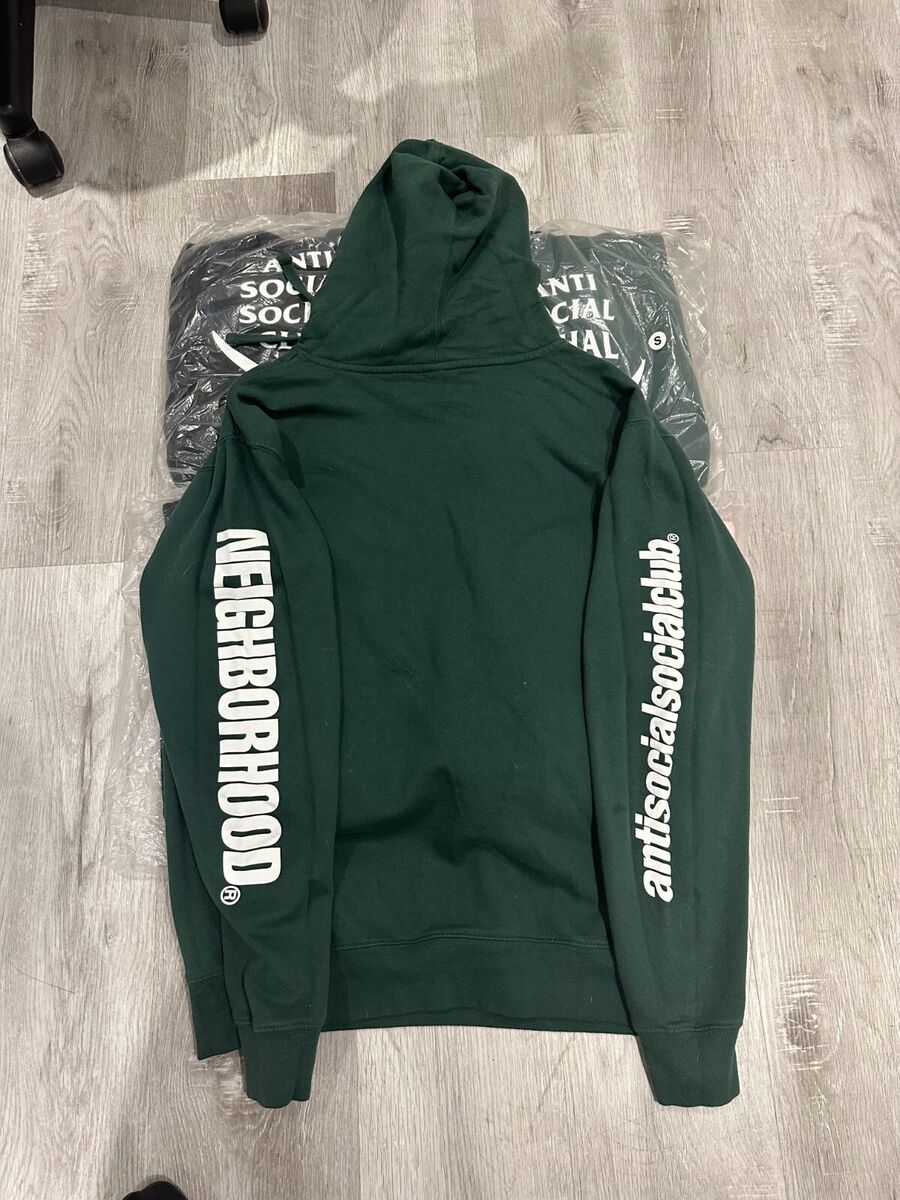 ASSC x Neighborhood Hoodie 6IX Black Green Pink S M anti social social club