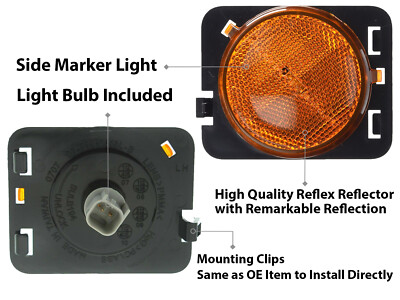 For Side Marker Lamp 2007 - 2018 Wrangler Driver Left Side