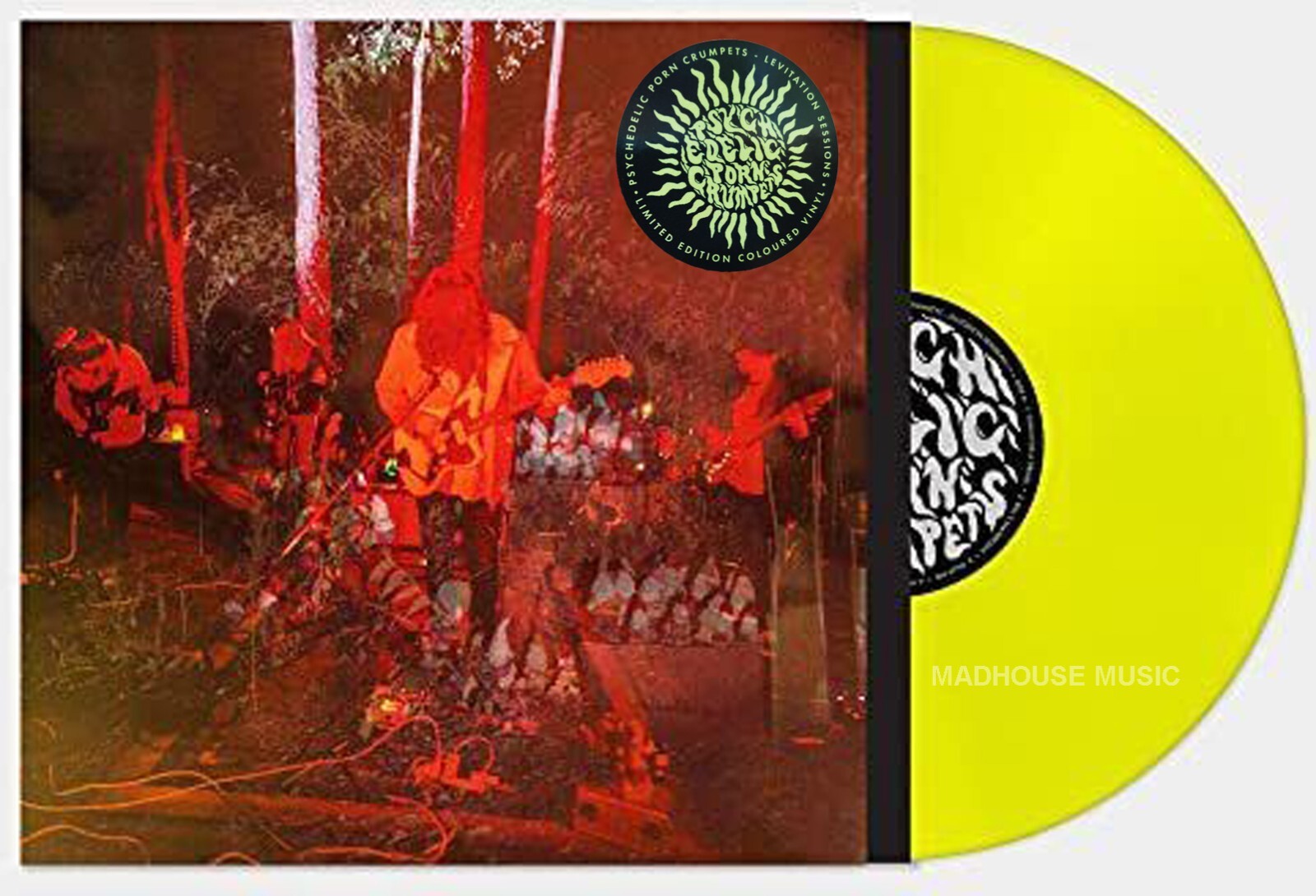Psychedelic Porn Crumpets LP  Levitation Sessions NEON YELLOW COLOURED VINYL
