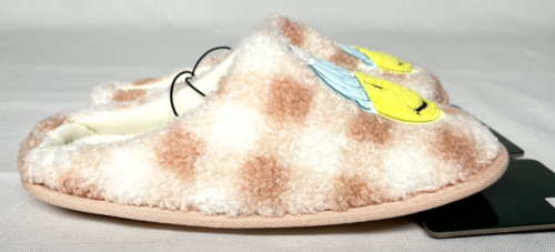 DAKOTA FLEECE Girl's Smiley Cozy Comfort Pink Plaid Slippers, Sizes: 11/12; 2/3 - Picture 13 of 16
