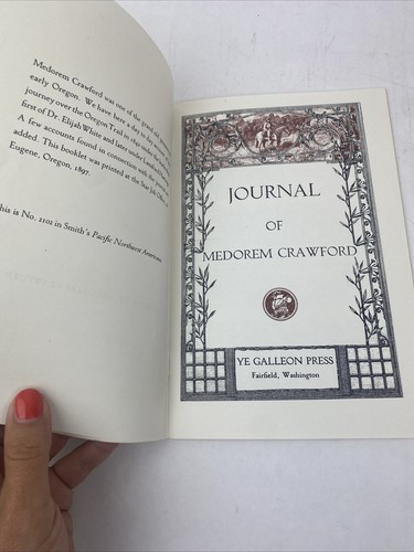 Journal of Medorem Crawford Booklet Ye Galleon Press Fairfield Washington - Picture 4 of 8