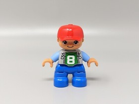 Lego Duplo 5678 Minifig Figure Black Dog Animal Rottweiler Puppy & Boy Figure