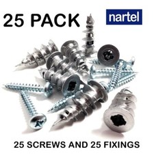 25 x METAL PLASTERBOARD FIXINGS SELF DRILL CAVITY WALL SPEED ANCHOR WITH SCREWS