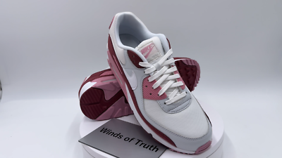 Nike Air Max 90 SE HM9451-600 Dark Team Red Platinum Tint Women's