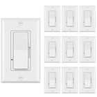 BESTTEN [10 Pack] Dimmer Light Switch, Single-Pole or 3-Way 120V White