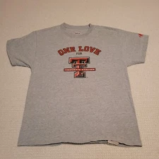 Texas Tech Shirt Adult Large Gray Red Raiders Corporate Partner Short Sleeve