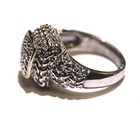 925 sterling silver fashion cluster cz womens ring 9g size 6.75 — photo 2