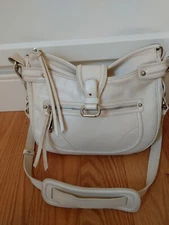 Francesco Biasia Off-White Leather Shoulder Bag