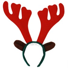 12 X REINDEER ANTLERS WITH EARS CHRISTMAS FANCY DRESS OFFICE XMAS PARTY STAG DO