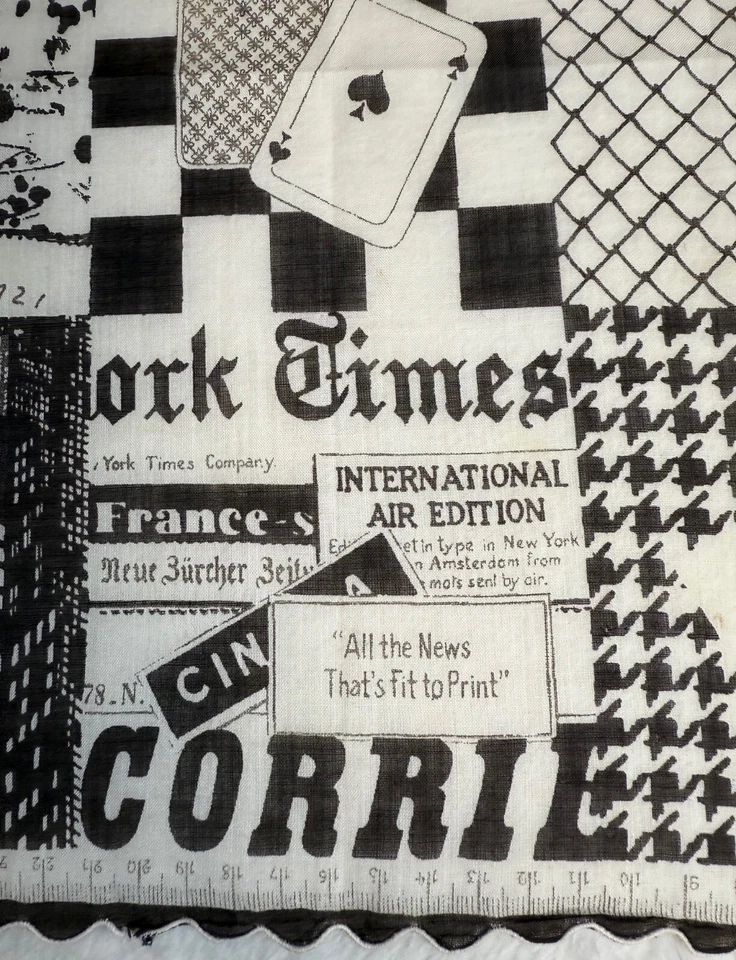Años 50 Hanky Pour Vous Madame Paris NY Times Victoriano Jazz Eras Antiguo Escocés Asiático Foto 3 de 4