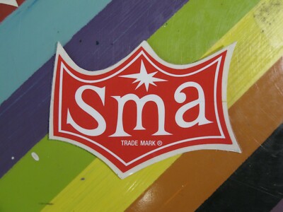 vtg 1980s 1990s SMA skateboard sticker - Santa Monica Airlines
