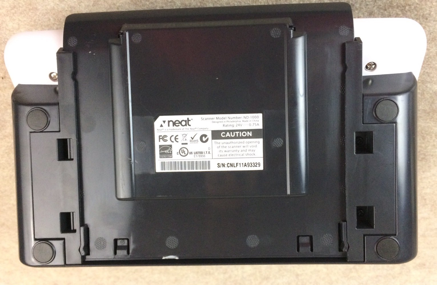 Neat NeatDesk ND1000 Document Receipt Business Card Scanner w Cables